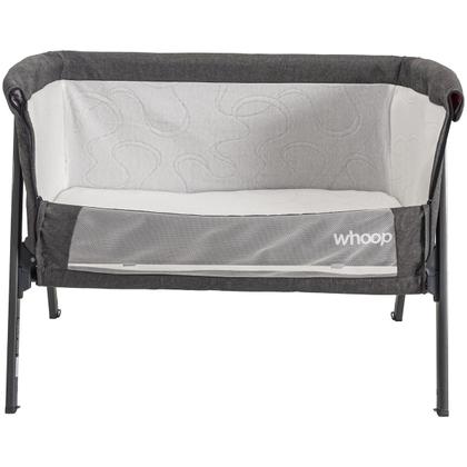 Imagem de Berço Lado a Lado Lazy Whoop Kiddo Grafite com Tela e Bolsa