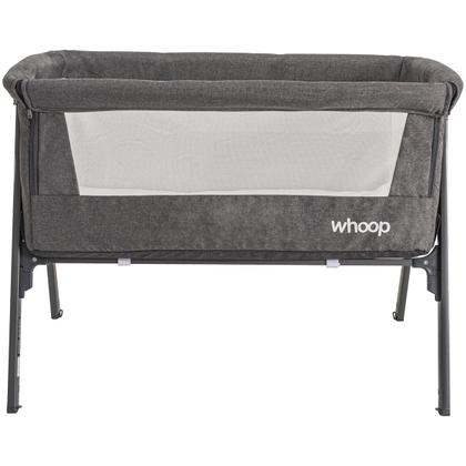 Imagem de Berço Lado a Lado Lazy Whoop Kiddo Grafite com Tela e Bolsa