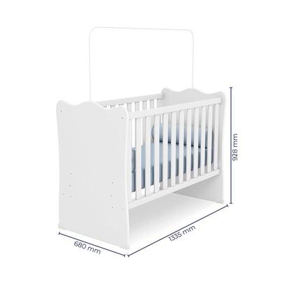 Imagem de Berço Lua Encantada com Mosquiteiro Quarto Infantil Bebê Branco