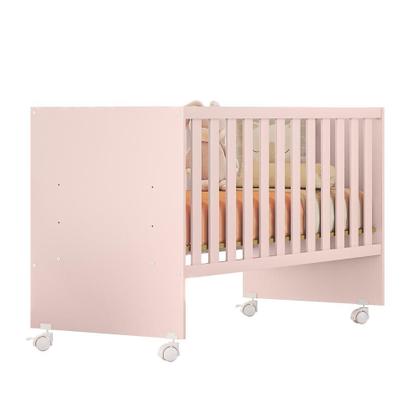 Imagem de Berço Lua Encantada Reto com Rodízios Rosa