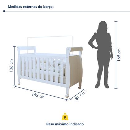 Imagem de Berço Mini Cama 100% MDF com Colchão Slim