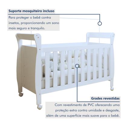 Imagem de Berço Mini Cama 100% MDF com Colchão Slim