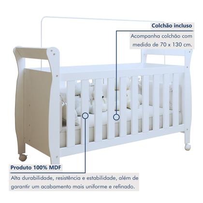 Imagem de Berço Mini Cama 100% MDF com Colchão Slim