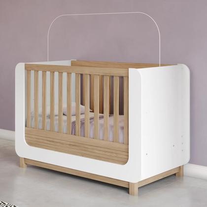 Imagem de Berço Mini Cama 2 em 1 Aconchego Branco/Jequitibá HP