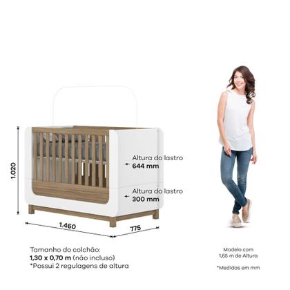 Imagem de Berço Mini Cama 2 em 1 Aconchego Henn