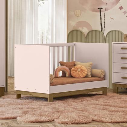 Imagem de Berço Mini Cama 2 Em 1 C/ Colchão Quarto Infantil Bebê Q Encanto Slim 4315