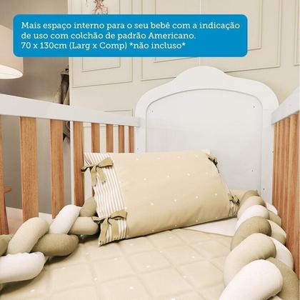 Imagem de Berço Mini Cama 3 em 1 com Capitonê 100% Mdf Maya Espresso Móveis
