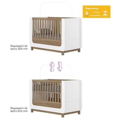 Imagem de Berço Mini Cama Aconchego Ambiente Branco Jequitibá HP  Henn