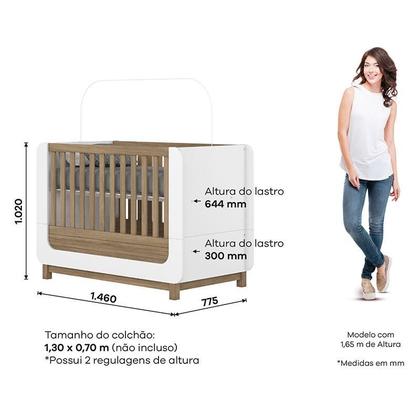 Imagem de Berço Mini Cama Aconchego Ambiente Branco Jequitibá HP  Henn