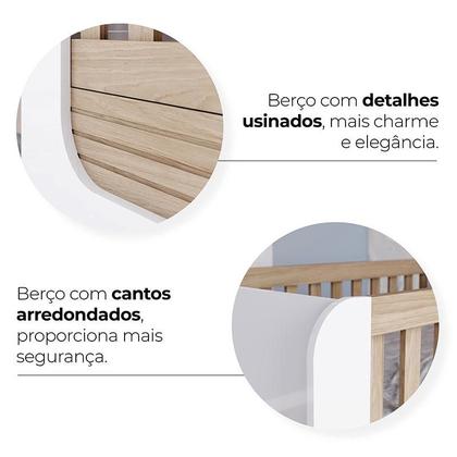 Imagem de Berço Mini Cama Aconchego Branco Jequitibá HP  Henn