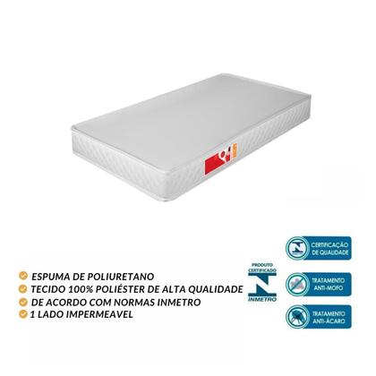 Imagem de Berço Mini Cama Americano Com Colchão E Rodízios Inocência Menino Menina Chiqueirinho Quarto de Bebê Nenê Criança Resistente Pequeno Clássico Elegante