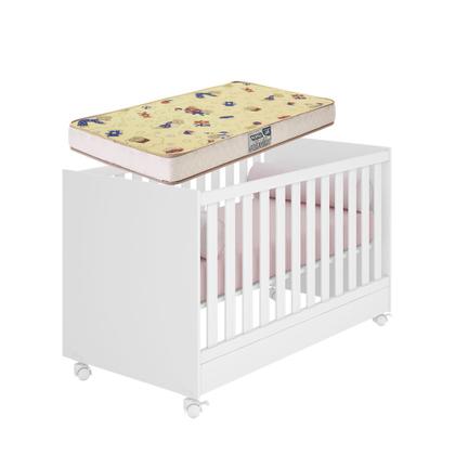 Imagem de Berço Mini Cama Americano Qmovi Branco + Colchão Gazin