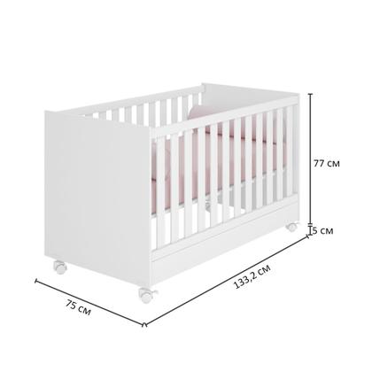 Imagem de Berço Mini Cama Americano Qmovi Branco + Colchão Gazin
