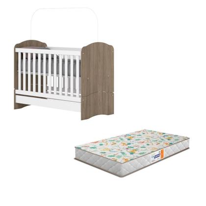 Imagem de Berço Mini Cama Bala de Menta Henn com Colchão Gazin