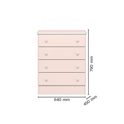 Imagem de Berço Mini Cama Cômoda 4G e Guarda Roupa C/ Cômoda Rosa