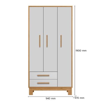 Imagem de Berço Mini Cama, Cômoda e Guarda Roupa Freijó/Branco