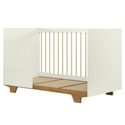 Imagem de Berço Mini Cama Flocos 100% Mdf com Colchão Branco/Ypê - Tigus
