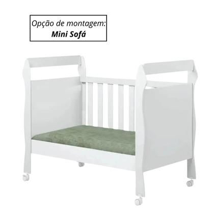 Imagem de Berço Mini Cama Grade Proteção Suporte Mosquiteiro Colchão