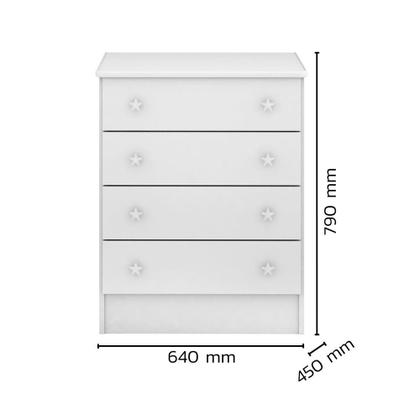 Imagem de Berço Mini Cama, Guarda Roupa C/ Cômoda e Cômoda Branco