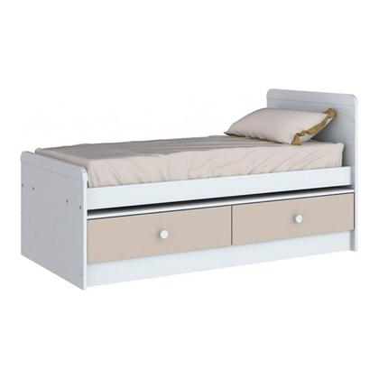 Imagem de Berço / Mini Cama Infantil Aquarela 3 em 1 c/ 2 Gavetas Branco Cristal - Henn