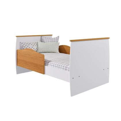Imagem de Berço / Mini Cama Infantil Conforto 2 em 1 Nature/Branco - Permóbili Baby