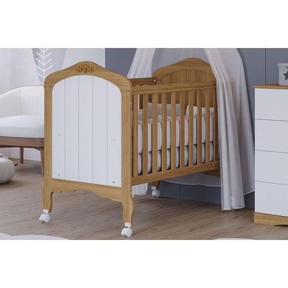 Imagem de Berço / Mini Cama Infantil Harmonia 2 em 1 Branco - Permóbili Baby