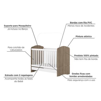 Imagem de Berço Mini Cama Lápis de Cor Espresso Móveis