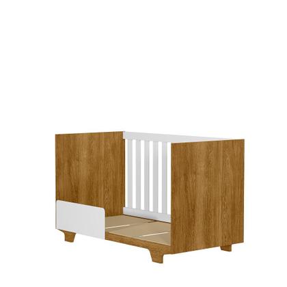 Imagem de Berço Mini cama Life Branco e Amadeirado