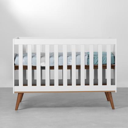 Imagem de Berço Mini Cama Ludmila - Branco com Betula