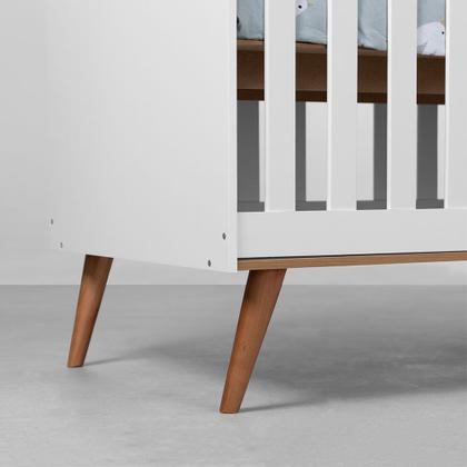 Imagem de Berço Mini Cama Ludmila - Branco com Betula