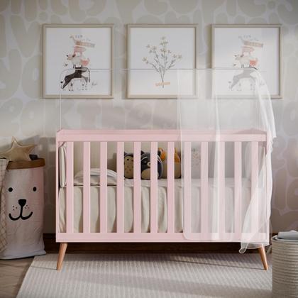 Imagem de Berço Mini Cama Montessoriano Americano Retrô Para Quarto De Bebê Menino E Menina Com Grade De Proteção Removível E Colchão Infantil 