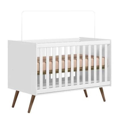 Imagem de Berço Mini Cama Retrô Qencanto Branco Acetinado - Qmovi