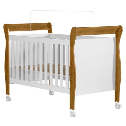 Imagem de Berço Mini Cama Slim 100% Mdf com Colchão Branco/Ypê - Tigus
