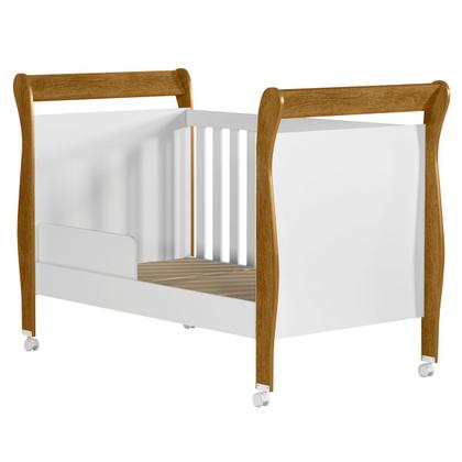 Imagem de Berço Mini Cama Slim 100% Mdf com Colchão Branco/Ypê - Tigus