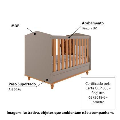 Imagem de Berço Mini Cama Sweety com Pés em Madeira