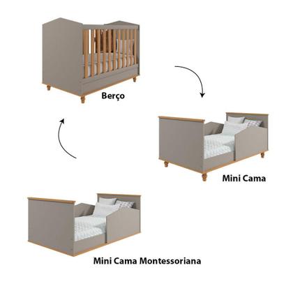 Imagem de Berço Mini Cama Sweety com Pés em Madeira