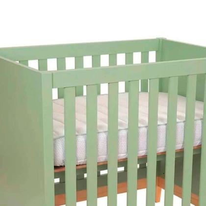 Berço Minicama Amor Perfeito II Verde e Pinus - Divicar Imagem de Berço Minicama Amor Perfeito II Verde e Pinus