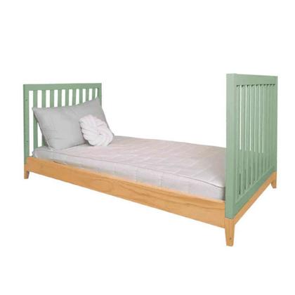 Berço Minicama Amor Perfeito II Verde e Pinus - Divicar Imagem de Berço Minicama Amor Perfeito II Verde e Pinus