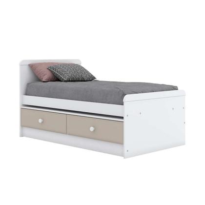 Berço Minicama Aquarela Flex Branco e Cristal - Henn Imagem de Berço Minicama Aquarela Flex Branco e Cristal
