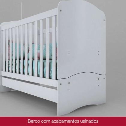 Berço Minicama Bala de Menta Branco - Henn Imagem de Berço Minicama Bala de Menta Branco