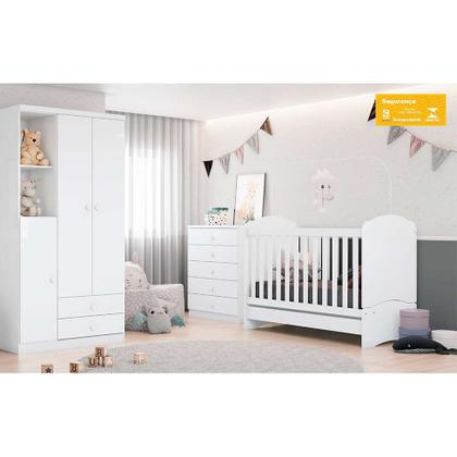 Berço Minicama Bala de Menta Branco - Henn Imagem de Berço Minicama Bala de Menta Branco