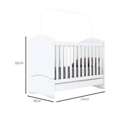Berço Minicama Bala de Menta Branco - Henn Imagem de Berço Minicama Bala de Menta Branco