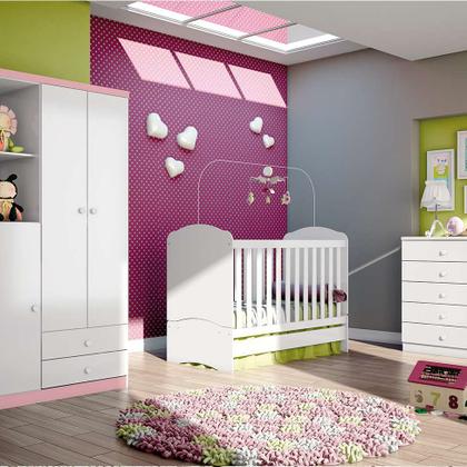Berço Minicama Bala de Menta Branco - Henn Imagem de Berço Minicama Bala de Menta Branco