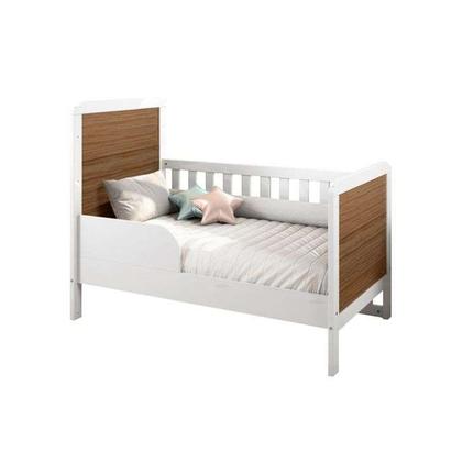Berço Minicama Cloe com Colchão Juvenil D20 (12x148x68) Branco e Carvalho - Mobly Imagem de Berço Minicama Cloe com Colchão Juvenil D20 (12x148x68) Branco e Carvalho
