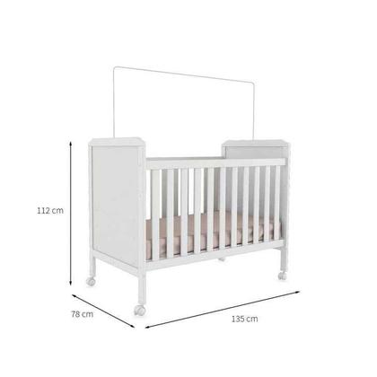 Berço Minicama Cloe com Colchão Juvenil D20 (12x148x68) Branco - Mobly Imagem de Berço Minicama Cloe com Colchão Juvenil D20 (12x148x68) Branco