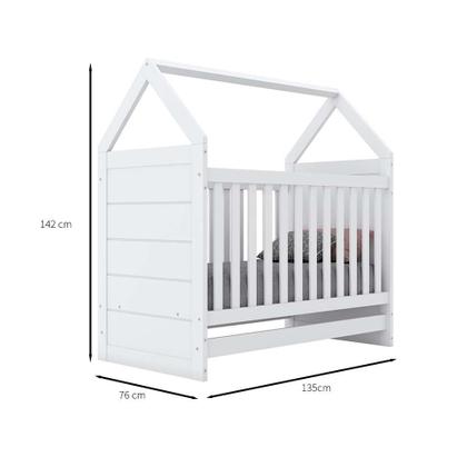 Berço Minicama Montessoriano Americano Branco - Henn Imagem de Berço Minicama Montessoriano Americano Branco
