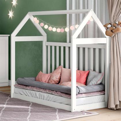 Berço Minicama Montessoriano Americano Branco - Henn Imagem de Berço Minicama Montessoriano Americano Branco