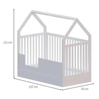 Berço Minicama Montessoriano Wood Branco - Divicar Imagem de Berço Minicama Montessoriano Wood Branco