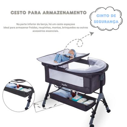 Imagem de Berço Moises 12 em 1 Estrela Buga Kids Portátil Acopla Cama