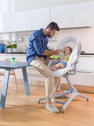 Imagem de Berço Moisés Portátil Baby Hug 4 In 1 Air Stone Chicco Cinza